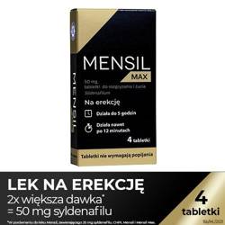 Mensil Max 50mg 4 tabletki do rozgryzania i żucia 