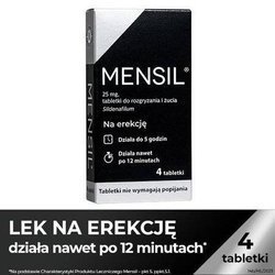 Mensil, Tabletki do rozgryzania i żucia 25 mg 4 tabletek