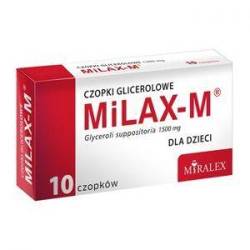 MiLAX-M Czopki glicerolowe dla dzieci, 15g, 10 sztuk