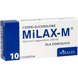 MiLAX-M czopki glicerynowe 2,5g, 10 czopków