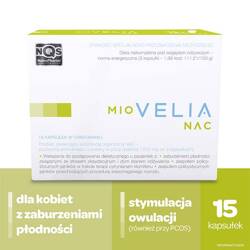 Miovelia NAC - dla kobiet na stymulację owulacji, 15 kapsułek