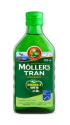 Moller's Tran Norweski jabłkowy płyn, 250 ml 