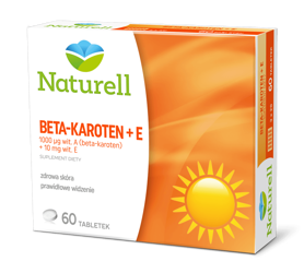 NATURELL Beta-karoten + E, 60 tabletek