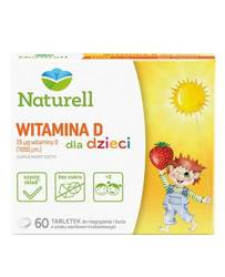 Naturell Witamina D dla dzieci, 60 tabletek