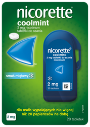Nicorette Coolmint 2mg, 20 tabletek do ssania