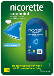 Nicorette Coolmint 4mg, 20 tabletek do ssania