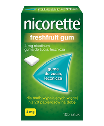 Nicorette FreshFruit Gum 4 mg 105 sztuk