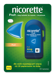 Nicorette Fruit 4 mg, 20 tabletek do ssania 