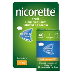 Nicorette Fruit 4mg, 40 tabletek do ssania