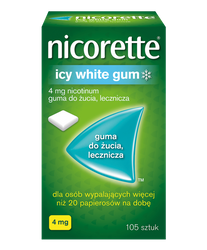Nicorette Icy White Gum guma do żucia 4mg 105 sztuk