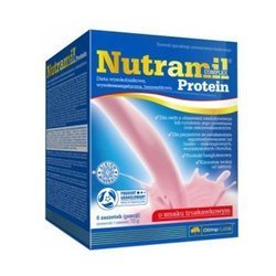 Olimp Nutramil Complex Protein smak truskawkowy, 6 saszetek