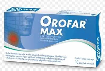 Orofar MAX 2mg+1mg, 10 pastylek twardych
