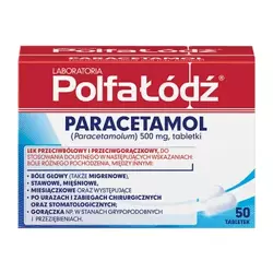 Paracetamol Polfa-Łódź  500mg 50 tabletek