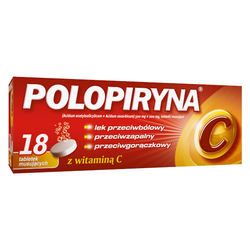 Polopiryna C  500mg+200mg,18 tabletek musujących
