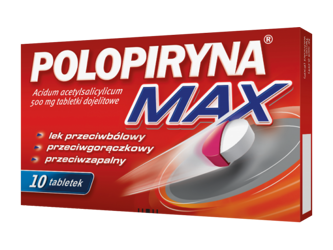 Polopiryna Max 500 mg,10 tabletek.dojelitowych