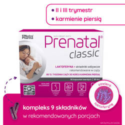 Prenatal CLASSIC – witaminy dla kobiet w ciąży (od 13. tygodnia) i karmiących piersią, 90 kapsułek