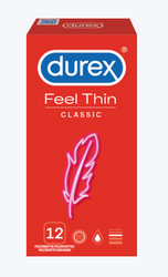 Prezerwatywy Durex Feel Thin Classic, 12 sztuk