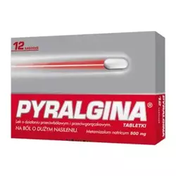 Pyralgina 500 mg,12 tabletek