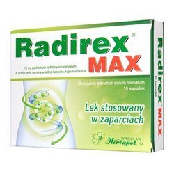 Radirex MAX 375mg, 10 kapsułki twarde 