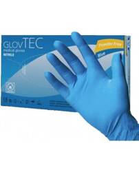Rękawice diagnostyczne nitrylowe GLOVTEC rozmiar L niebieskie *100szt
