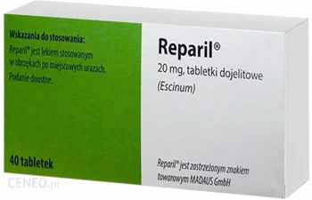 Reparil 20mg, 40 tabletek dojelitowych (import równoległy)
