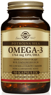 SOLGAR Omega 3 potrójna siła 1764 mg EPA/D, 50 kapsułek