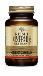 SOLGAR Reishi Shiitake Maitake ekstrakty 50 kapsułek