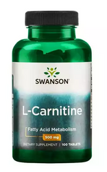 SWANSON L-Carnitine 500mg, 100 kapsułek