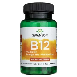 SWANSON Vitamin B12 500 mg, 100 kapsułek