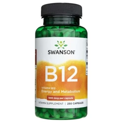 SWANSON Vitamin B12 500 mg, 250 kapsułek