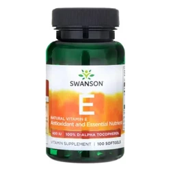 SWANSON Vitamin E 400 IU 100 mg, 100 softgels (kapsułek miękkich)