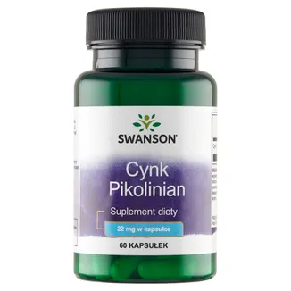 SWANSON Zinc Picolinate 22 mg, 60 kapsułek