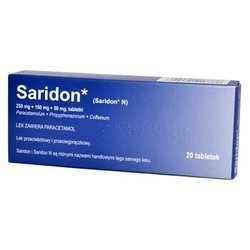 Saridon 20 tabletek import równoległy