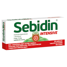 Sebidin Intensive 5mg+5mg  20 tabletek do ssania
