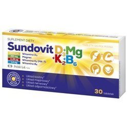 SundovitD3+Mg+K2+B6, 30 tabletek