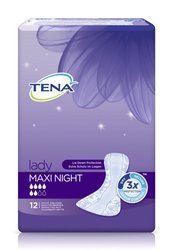 TENA Lady Maxi Night, wkładki anatomiczne,12 sztuk