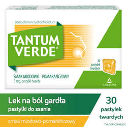 Tantum Verde pastylki smak miodowo-pomarańczowy, 30sztuk