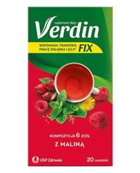 Verdin Fix zioła z maliną 20 saszetek.