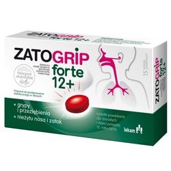 Zatogrip Forte 15 tabletek powlekanych, data ważnosci 2025/02