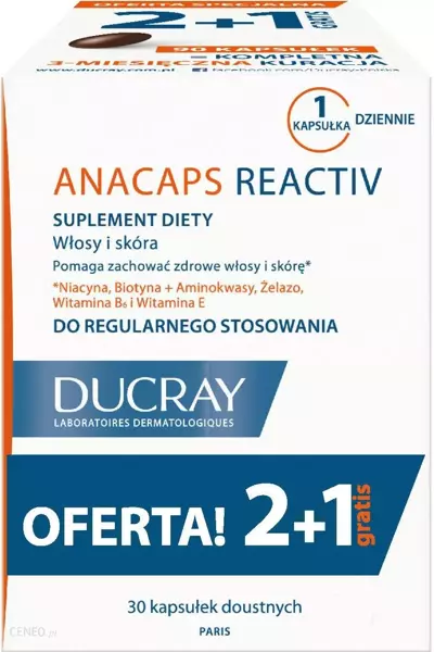 Ducray Anacaps Reactiv Kapsułki 3 X 30 Apteka Witaminy