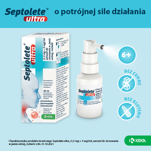 Septolete Ultra Aerozol (1,5g+5mg)/ml 30ml | | Apteka CURATE W Lublinie