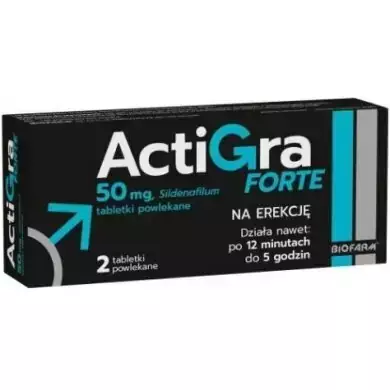 Actigra Forte tabletki powlekane 0,05g, 2 tabletki