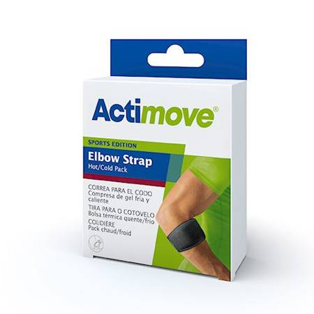 Actimove Sports Edition Elbow Strap - Opaska na łokieć z kompresem żelowym, regulowana, rozmiar uniwersalny