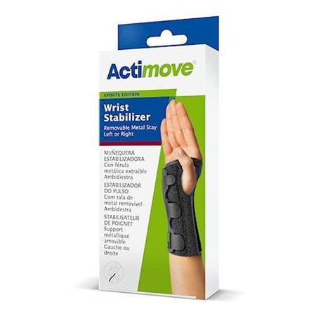 Actimove Sports Edition Wrist Stabilizer - Orteza stabilizująca nadgarstek lewy lub prawy, rozmiar M