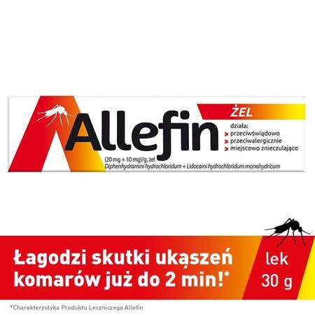 Allefin, (20 mg + 10 mg)/g, żel, 30 g