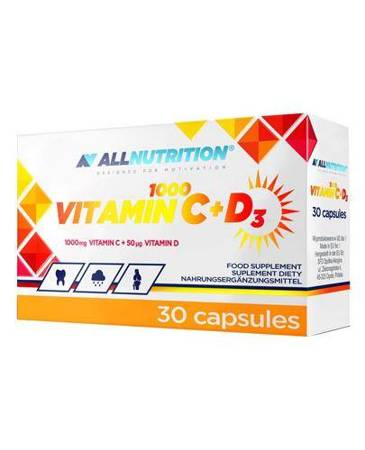 Allnutrition Vitamin C 1000 + D3 30 kaps.