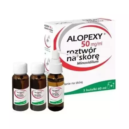 Alopexy, 50 mg/ml, 3 x 60 ml, roztwór na skórę 