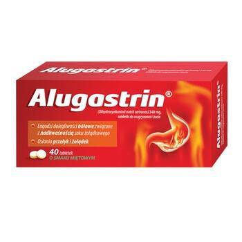 Alugastrin, 40 tabletek do rozgryzania i żucia