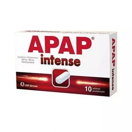 Apap Intense tabletki powlekane 0,2g+0,5g, 10 tabletek
