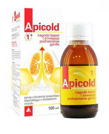 Apicold 1+ Syrop prawoślazowy z dodatkiem miodu 100ml